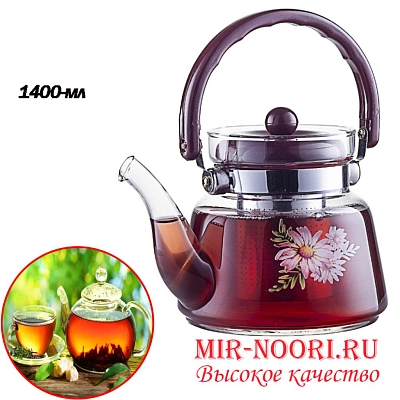 Чайник стекл  1400 мл  7846 (1х24)