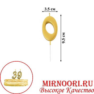 Свечи для торта  "Цифры"ЗОЛОТО"5496-0 (1х600)
